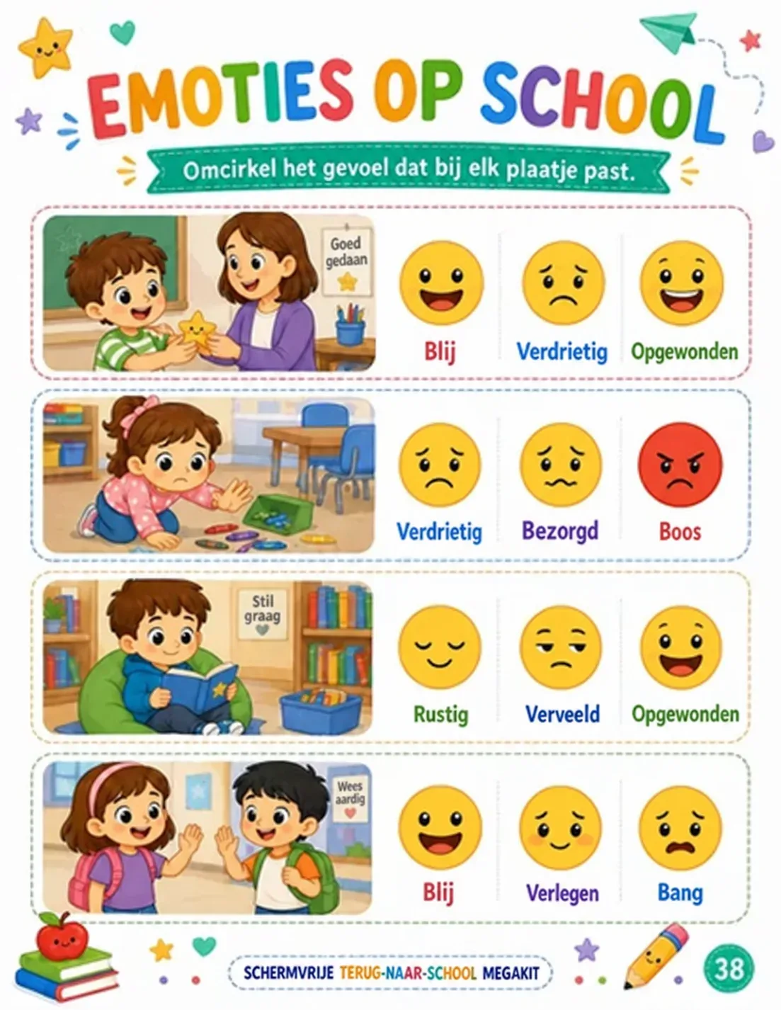 Ficha: emoções na escola