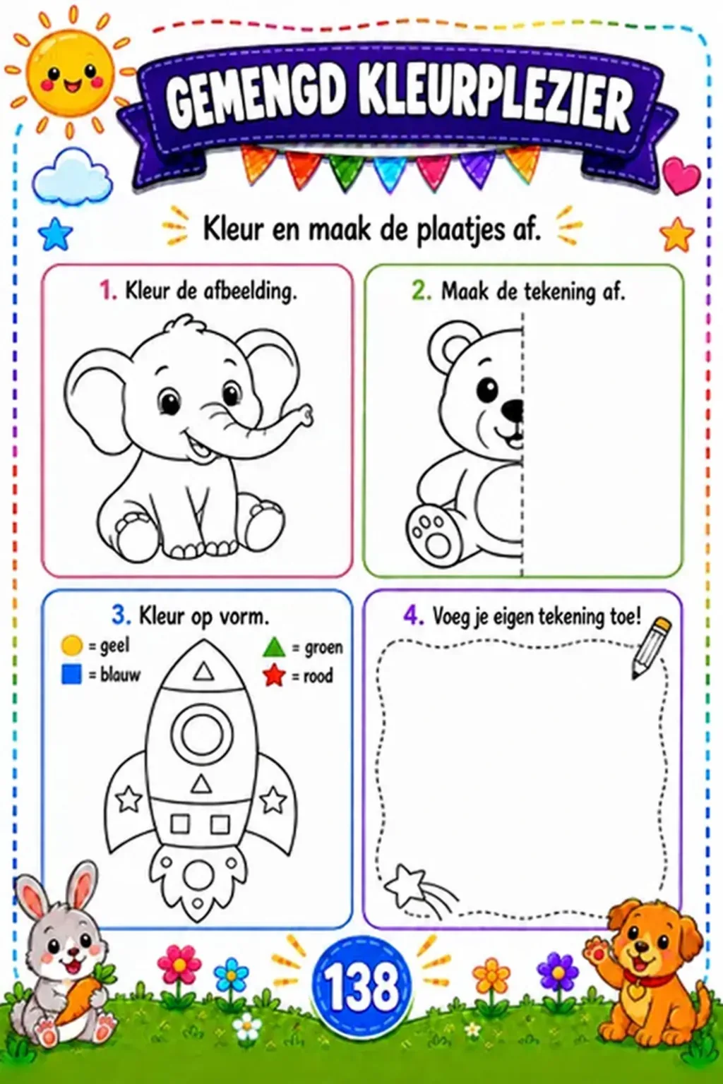 Ficha: diversão a colorir